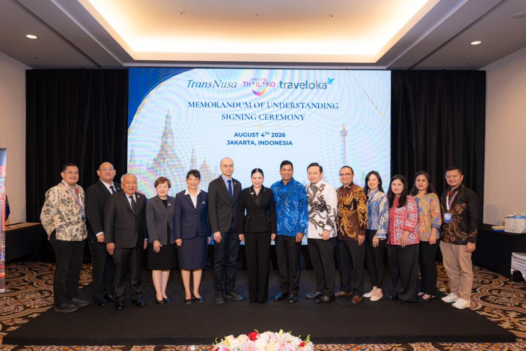 ททท. จับมือกับสายการบิน TransNusa และแพลตฟอร์มท่องเที่ยว Traveloka ลงนามบันทึกความเข้าใจผลักดันตลาดนักท่องเที่ยวอินโดนีเซีย เชื่อมเที่ยวบินตรง ยกระดับประเทศไทยสู่จุดหมายปลายทาง Muslim-Friendly ชั้นนำของอาเซียน